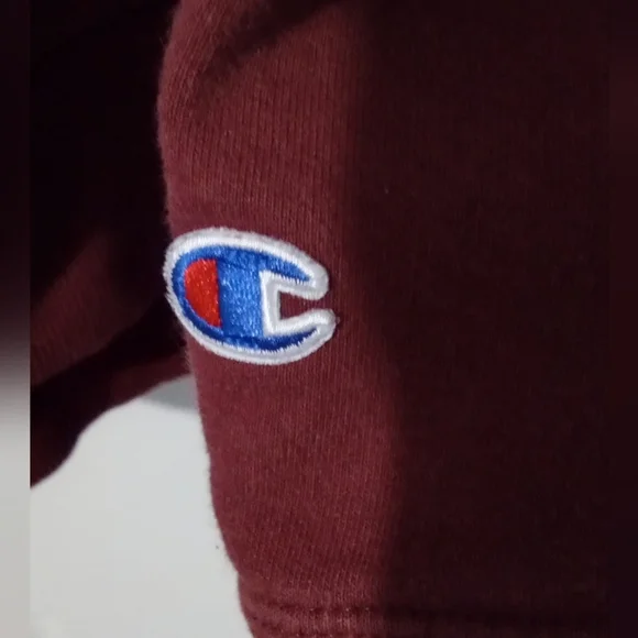 Champion Men's Burgundy Hoodie - Picture 2 of 5